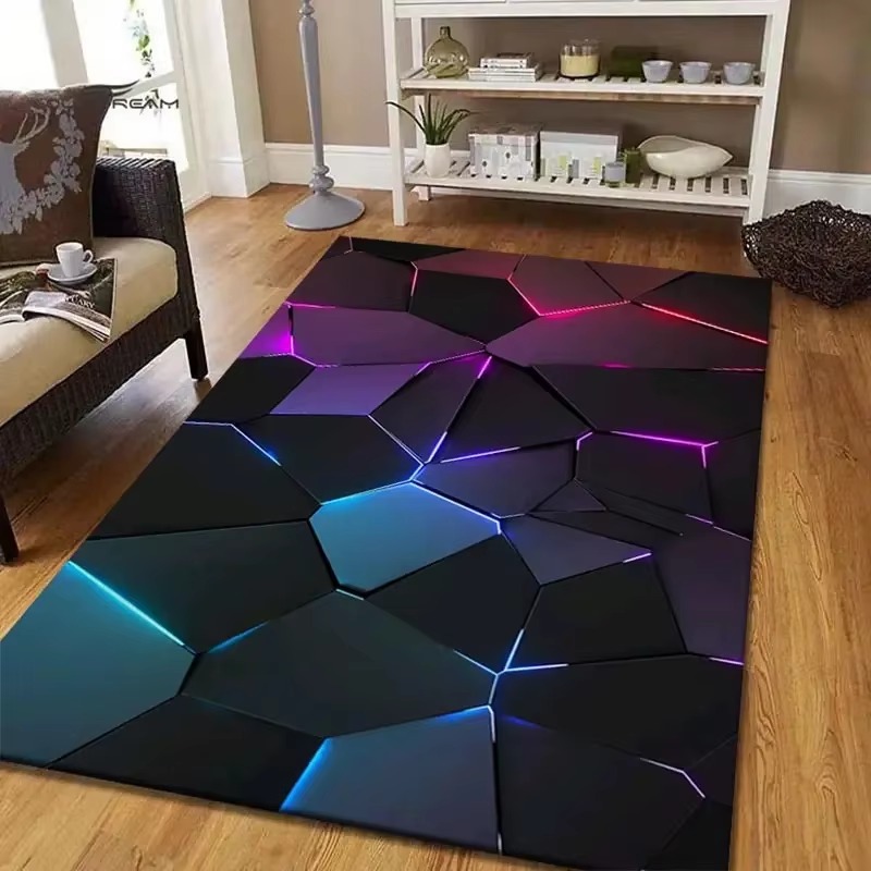 Tech Acc - VIKAMA Futuristic Tech Rug: Soft, Warm,