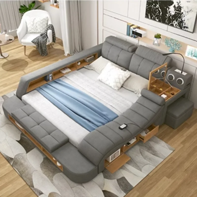 Tech Queen - Simple Headboard Frame Double Bed Luxury
