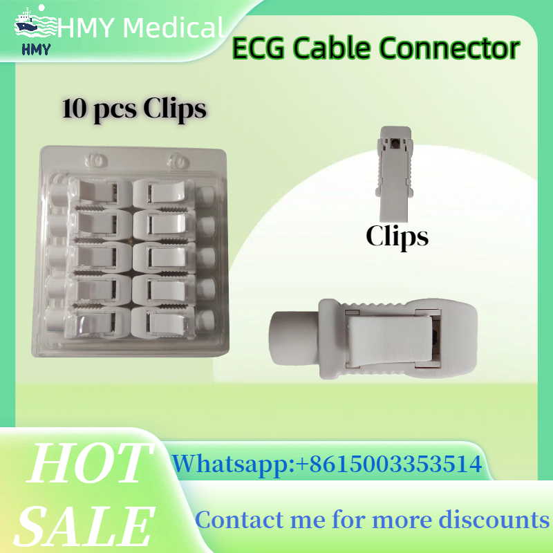 Vet Tech Accessories - 10pcs/Pack Universal ECG Adapter Cable Set-Metal