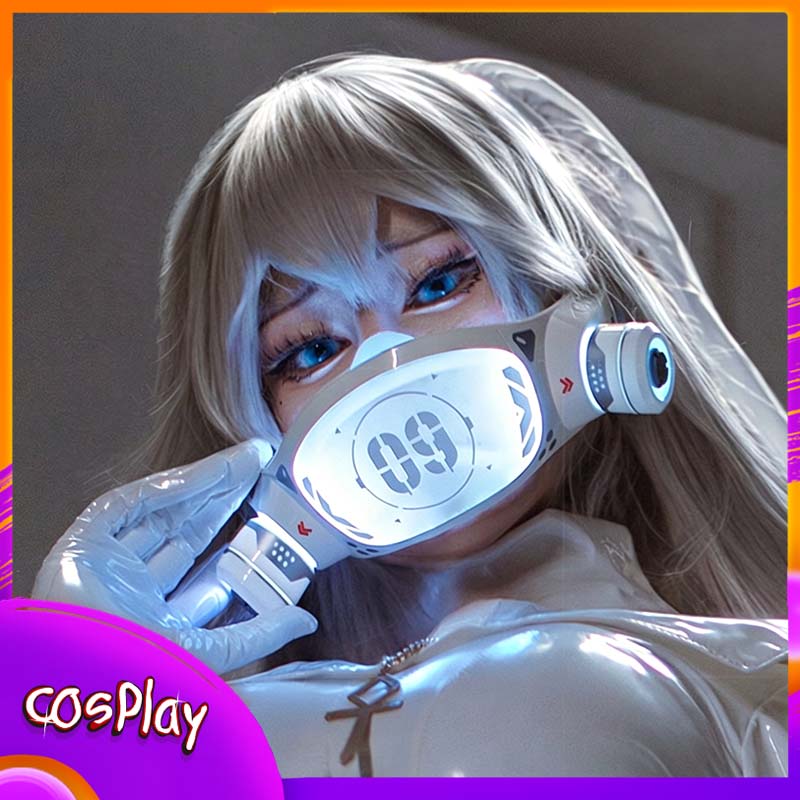 Cyber Punk Mask With LED Light - Tech Wear Accessories 评论和价格