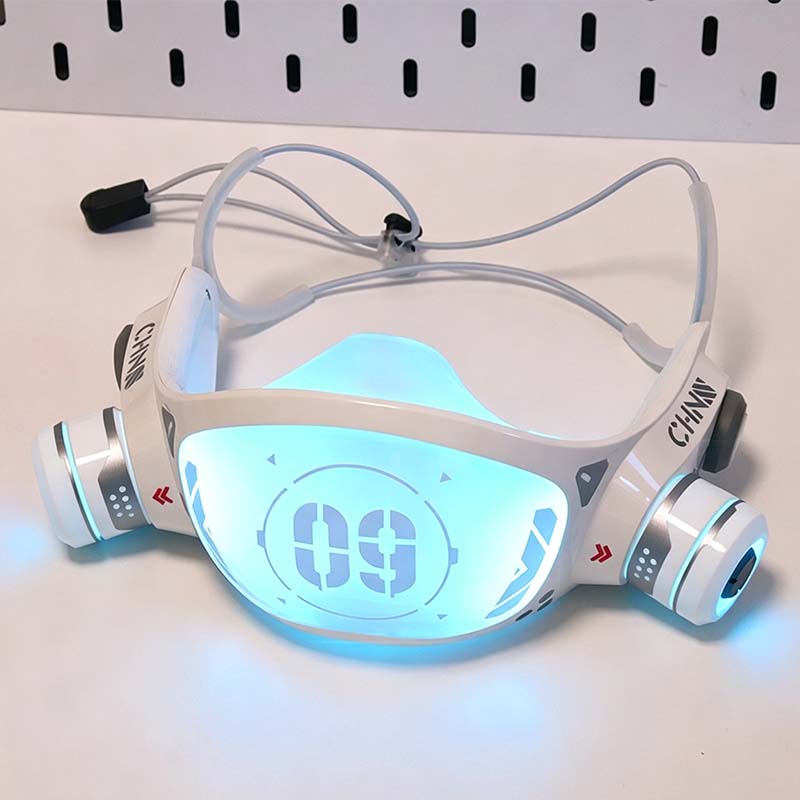 Cyber Punk Mask With LED Light - Tech Wear Accessories 评论和价格