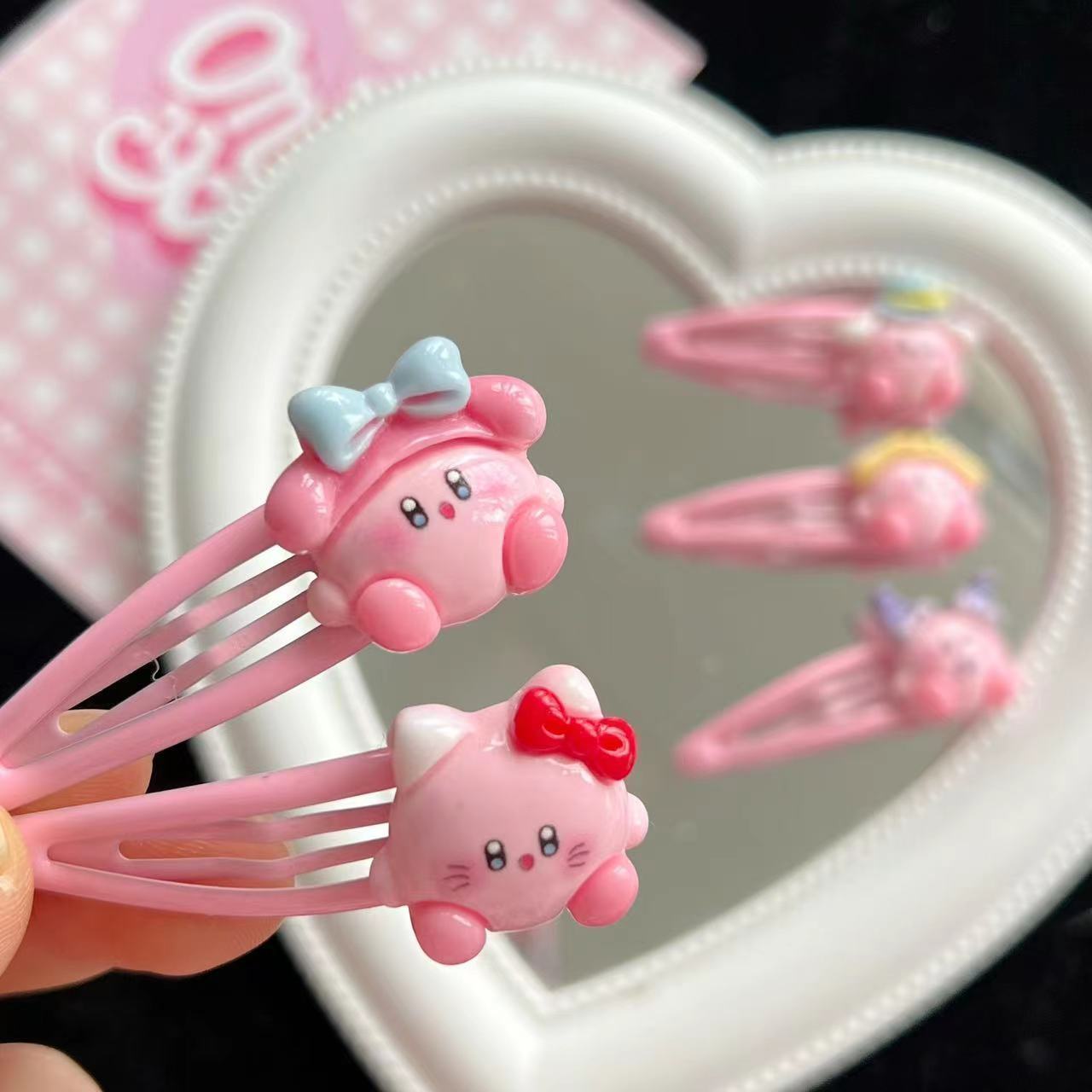 1~10pcs Cute Kirby BB Hair Cli - Tech Hair Accessories 评论和价格
