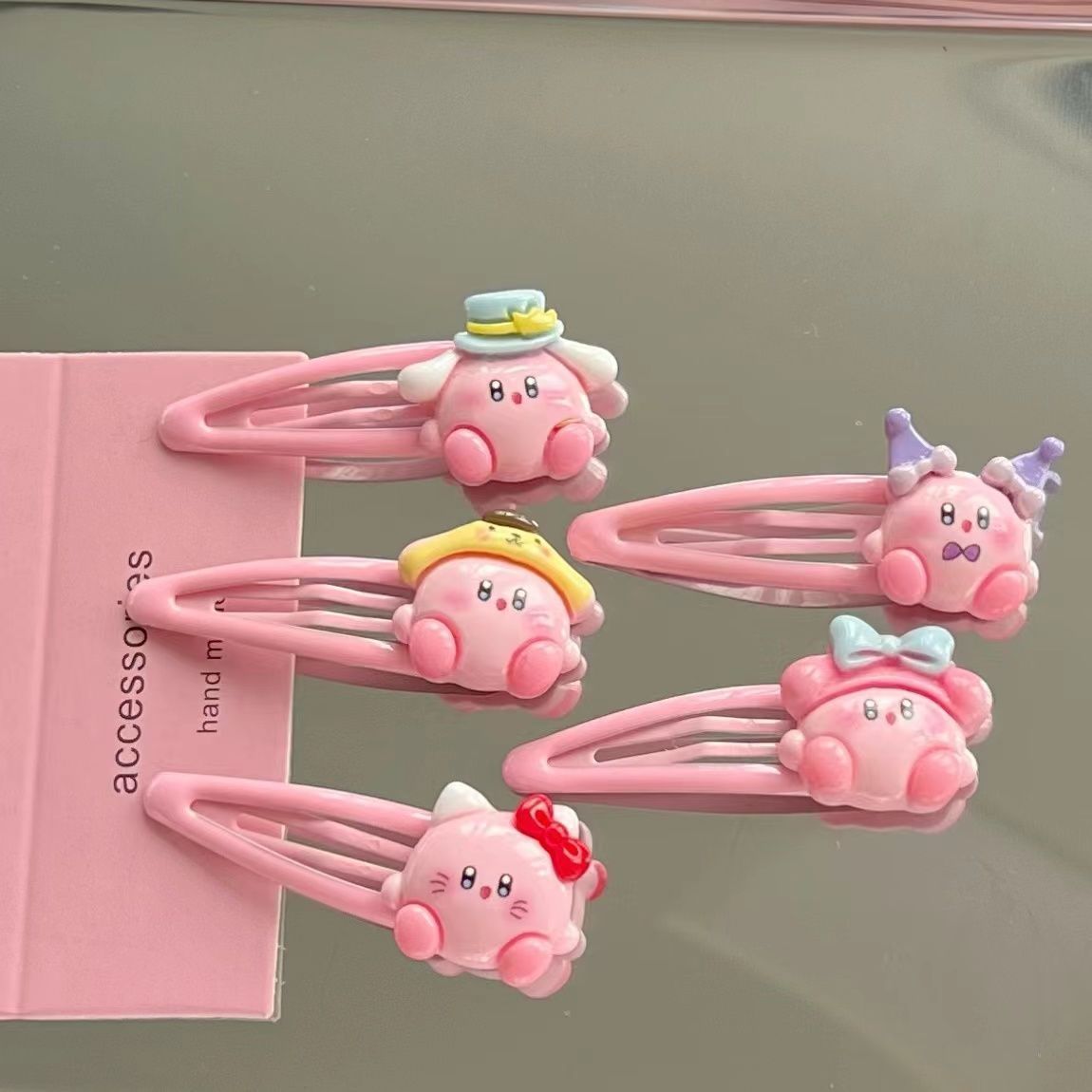 1~10pcs Cute Kirby BB Hair Cli - Tech Hair Accessories 评论和价格