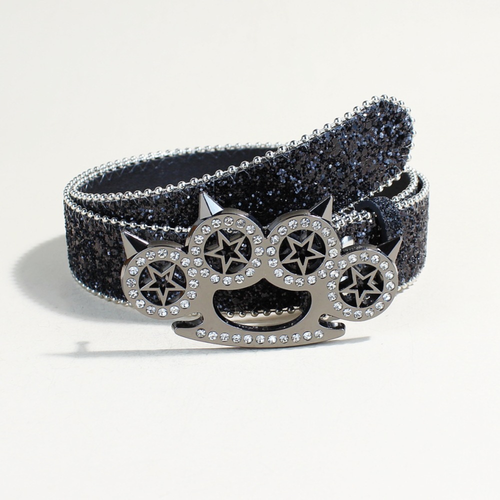 Y2K Rhinestone Belt Punk Knuck - Tech Wear Accessories 评论和价格