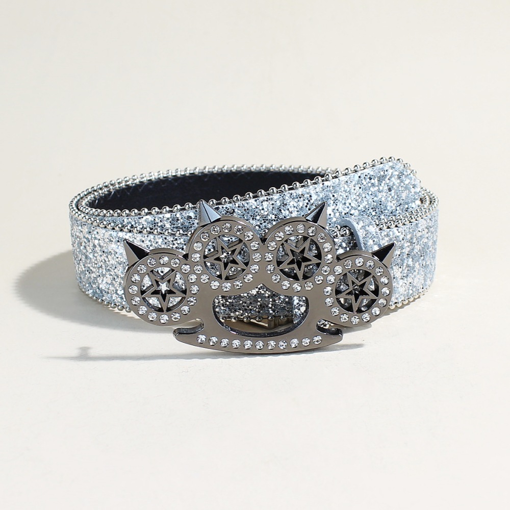 Y2K Rhinestone Belt Punk Knuck - Tech Wear Accessories 评论和价格