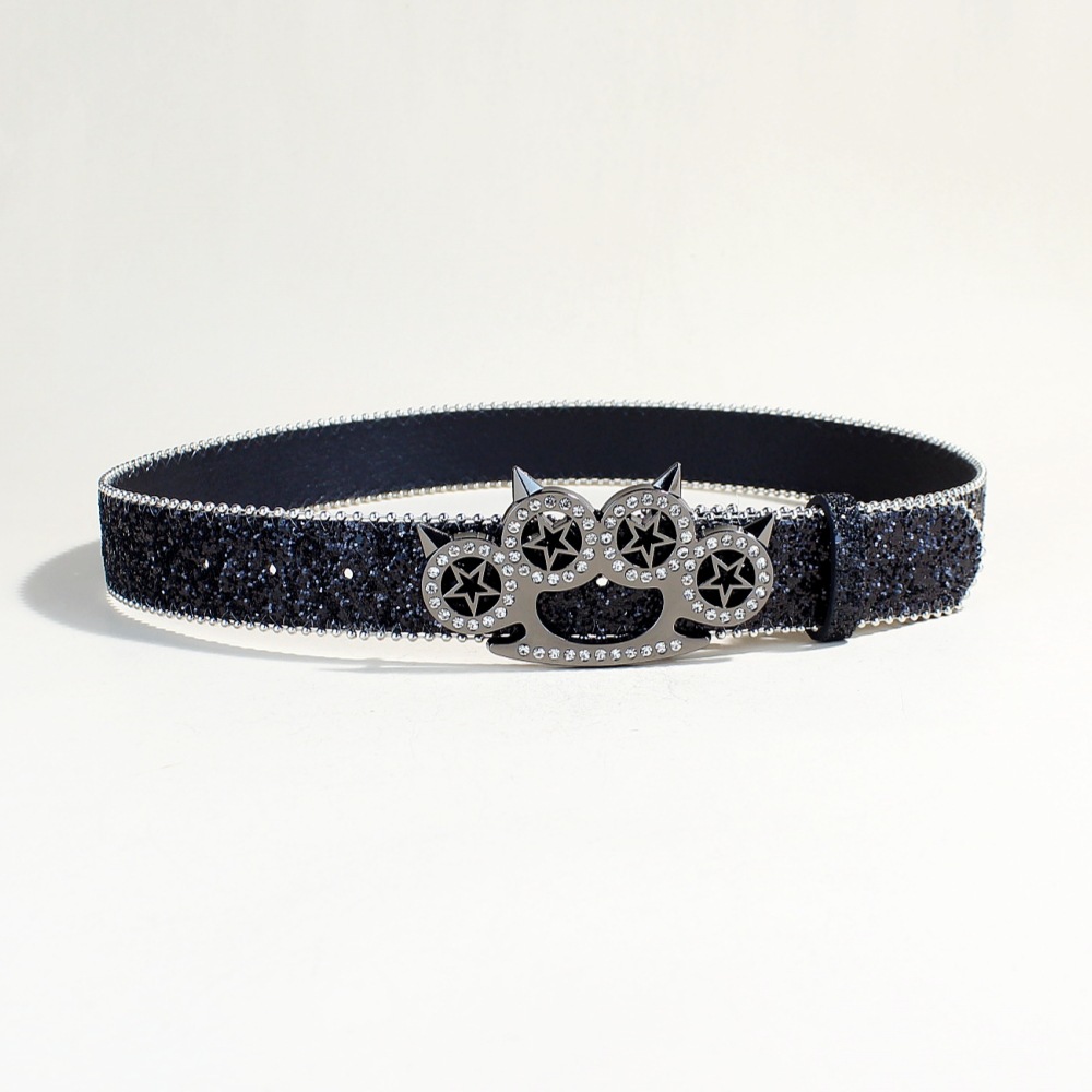 Y2K Rhinestone Belt Punk Knuck - Tech Wear Accessories 评论和价格
