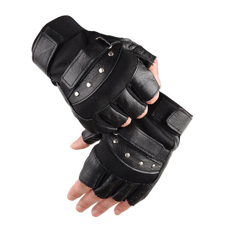 Men's Half Finger Leather Fitn - Tech Wear Accessories 评论和价格