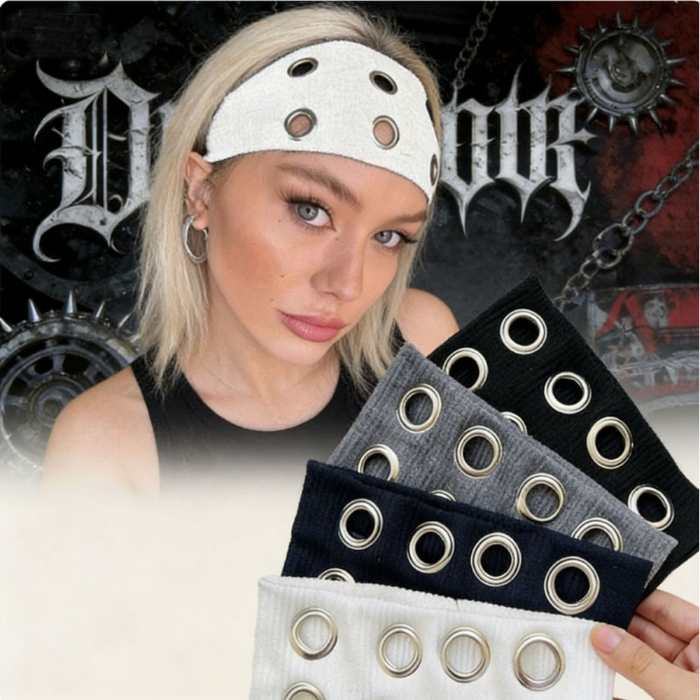 Grommet Eyelet Knit Headband S - Tech Wear Accessories 评论和价格