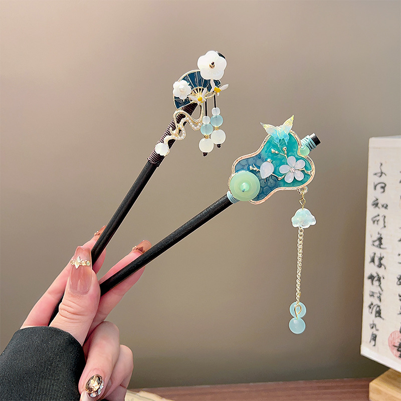 Classic Tassel Hair Stick Blac - Tech Hair Accessories 评论和价格