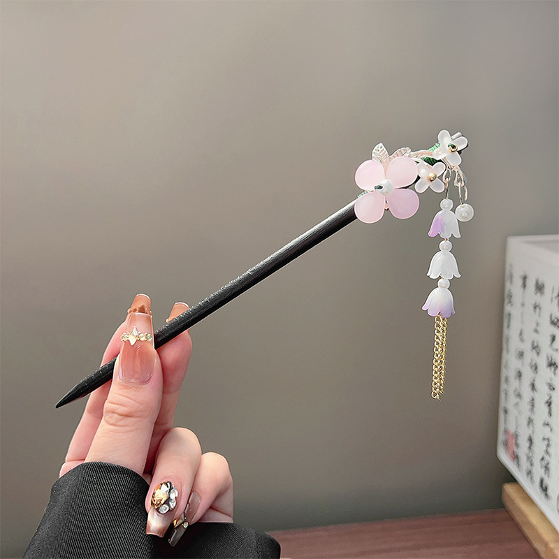 Classic Tassel Hair Stick Blac - Tech Hair Accessories 评论和价格